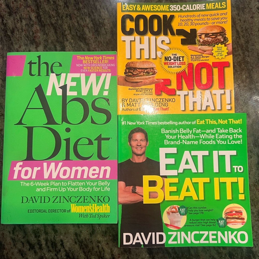 “Cook This Not That” + “Abs Diet” + “Eat It To Beat It!” book bundle